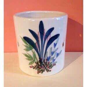 Emerson Creek Pottery Bedford Virginia 1990's Candleholder Utensil Crock